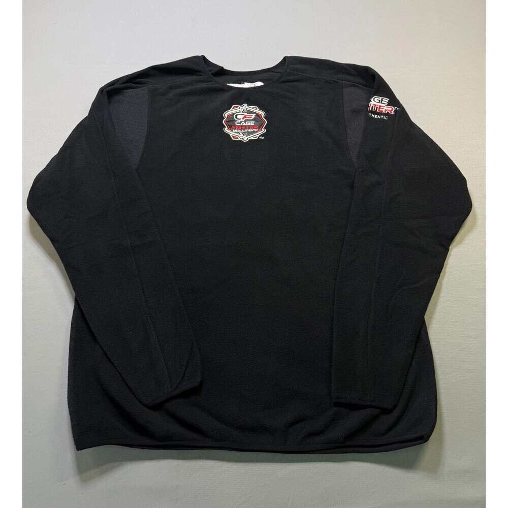 NWOT Cage Fighter MMA Authentic Performance Shirt Men's Large Black Long Sleeve